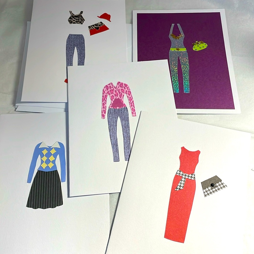Thank you cards for poshmark orders , birthday cards fashion outfits cards